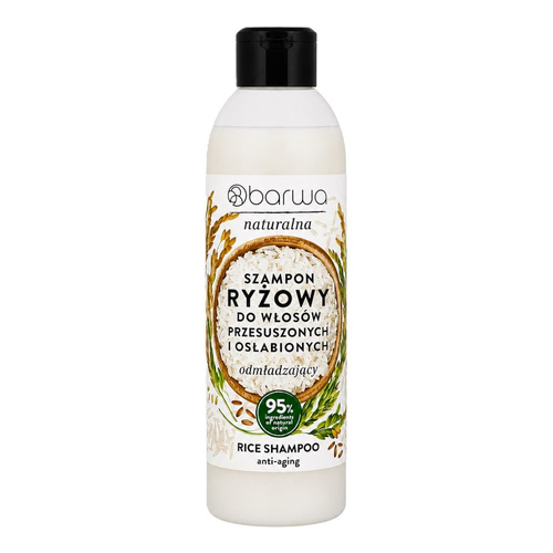 Barwa Naturalna Odmładzający Szampon Ryżowy dla Włosów Przesuszonych i Osłabionych 300ml