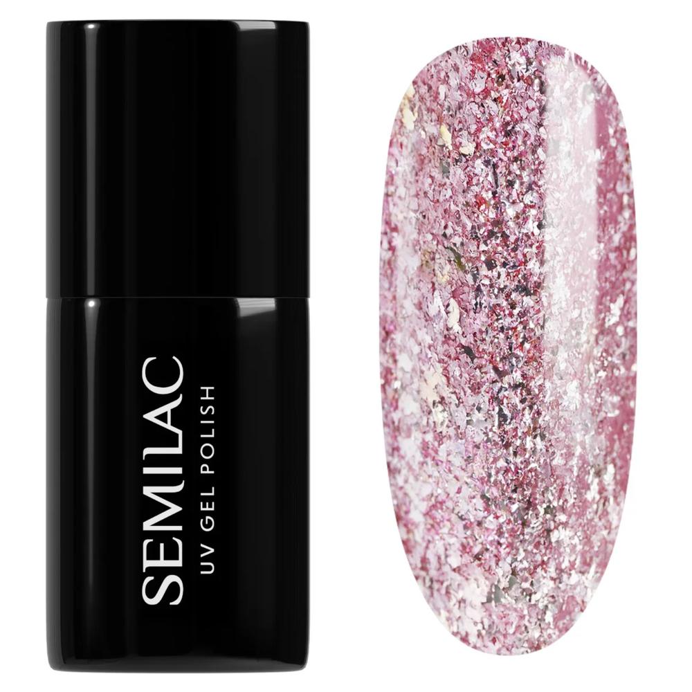 Semilac Shimmer Dust Hybrid Gel Polish 293 Polish Rose Gold Shimmer 7ml