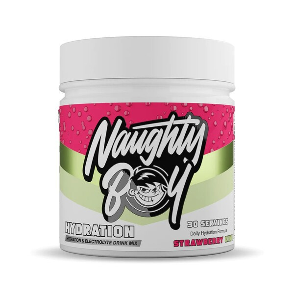 Naughty Boy Hydration Strawberry Kiwi Electrolyte Powder For Hydration During Exercise 255g