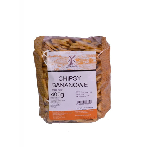 Młyn Kopytowa Chipsy Bananowe 400g Best Before 05.11.26