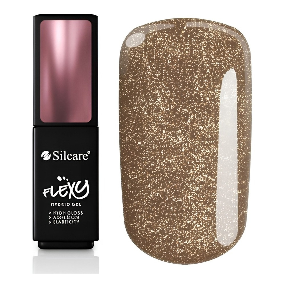 Silcare Flexy UV/LED Hybrid Nail Polish 200 So Rose! So Gold! Sugar Toffee 4.5g