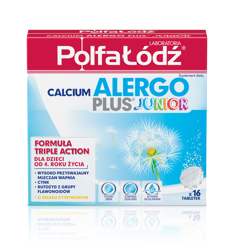 Calcium Alergo Plus for children over 4 years of age lemon flavour 16tabs