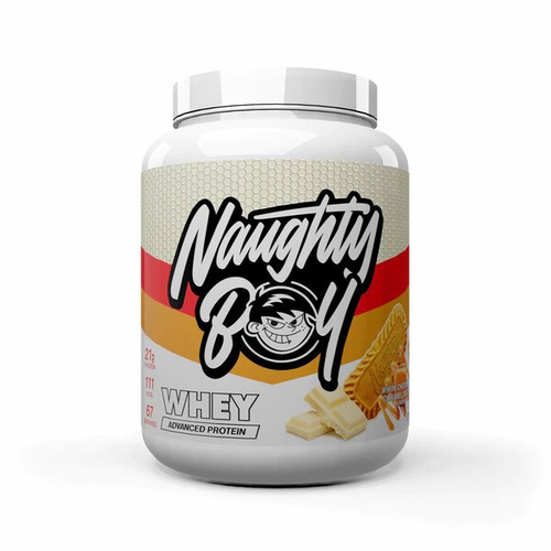 Naughty Boy Advanced Whey Odżywka Białkowa o Smaku Białej Czekolady z Karmelowym Ciasteczkiem Na Wzrost Mięśni 2010g