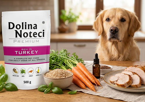 Dolina Noteci Premium Mokra Karma z Indykiem dla Dorosłych Psów Wszystkich Ras 500g