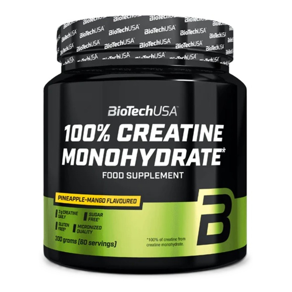 BioTechUSA 100% Monohydrat kreatyny, Ananas i mango 300g