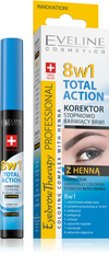 Eveline Eyebrow Therapy Total Action Korektor Stopniowo Barwiący Brwi z Henną 8w1 10ml