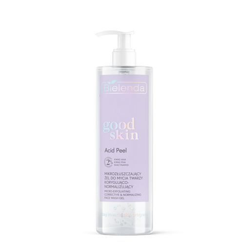 Bielenda Good Skin Acid Peel Mikrozłuszczający Żel do Mycia Twarzy Korygująco-Normalizujący z Kwasami AHA PHA 190g