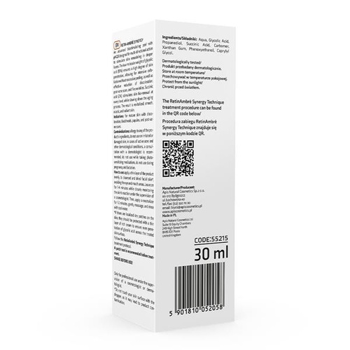 Apis Professional Retin Ambre Synergy Gly-Ambre Acid Peel Glycolic Acid 15% & Succinic Acid 2% for Mature Skin with Discolorations 30ml