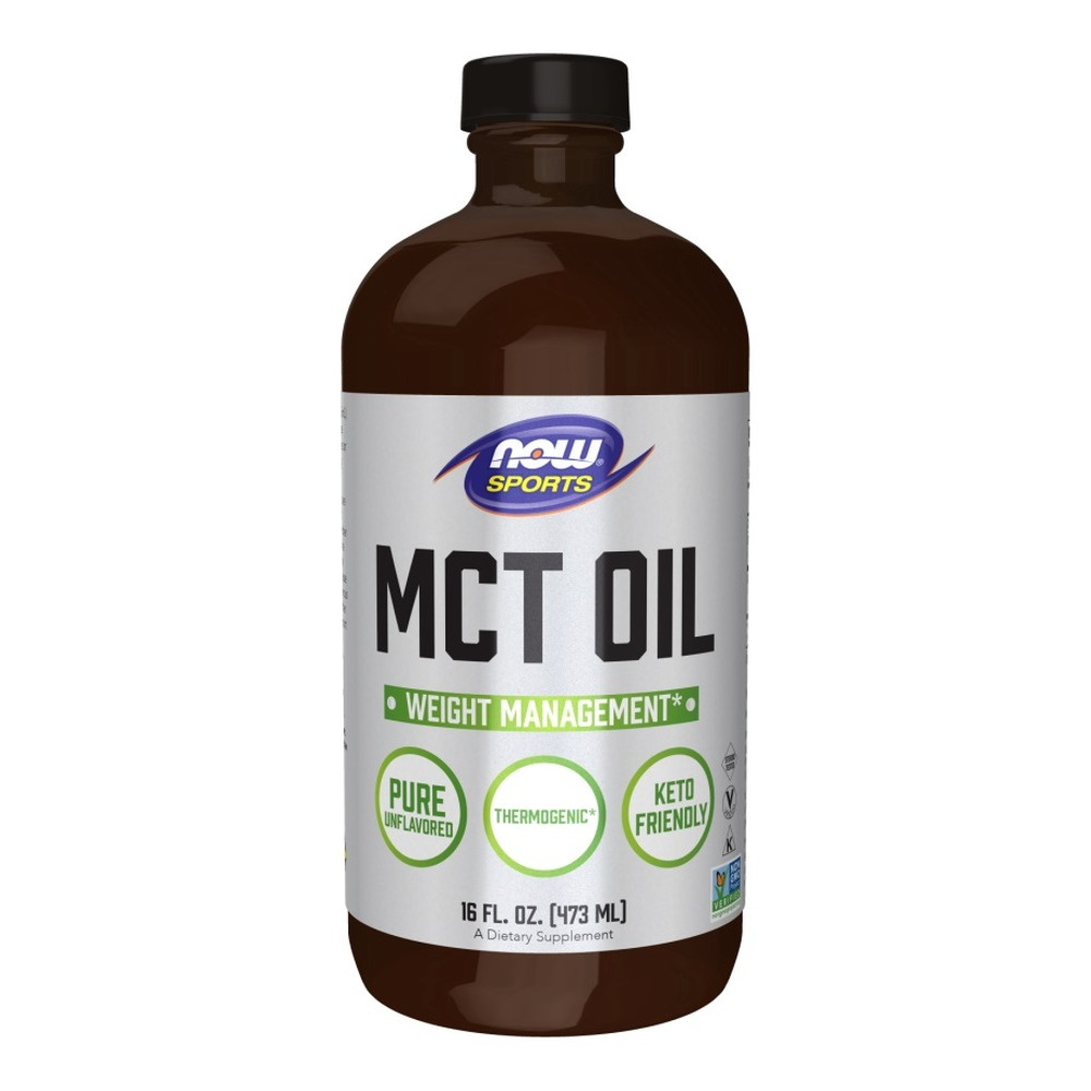 Now Foods MCT Oil Pure Liquid Source of Instant and Lasting Energy Supports Physical and Mental Effort 473ml