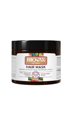 Biovax Botanic Maska Intensywnie Regenerująca z Ocetem Jabłkowym oraz Rozmarynem 250ml