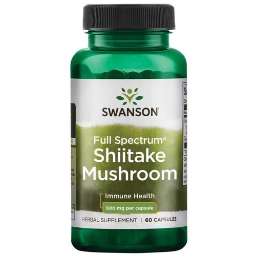 Swanson Full Spectrum Shiitake Mushroom 500mg 60 Kapsułek
