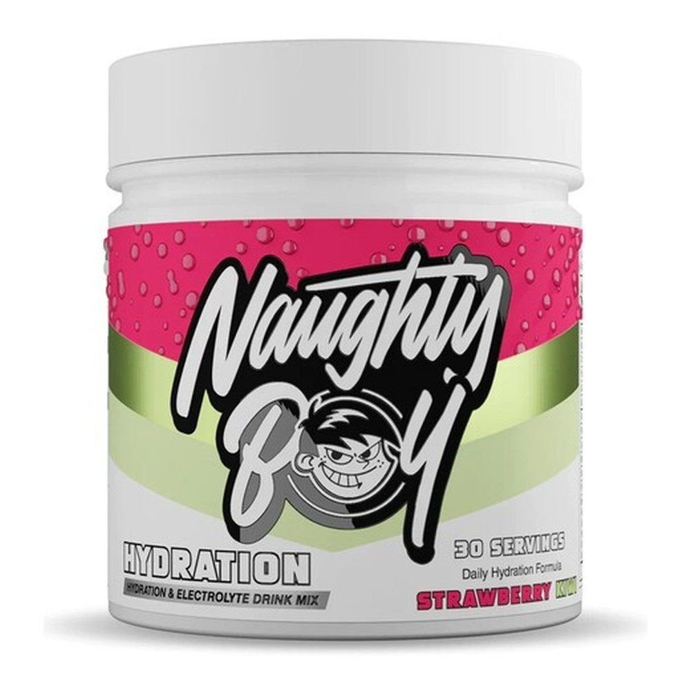 Naughty Boy Hydration Strawberry Kiwi Electrolyte Powder For Hydration During Exercise 255g