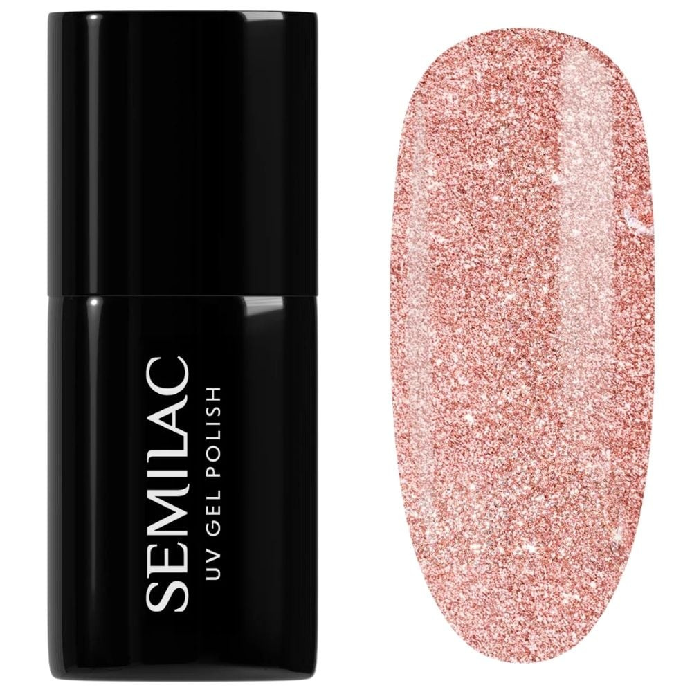 Semilac Time To Shine UV/LED Soak Off Hybrid Gel Polish - 458 Sparkling Rosé 7ml