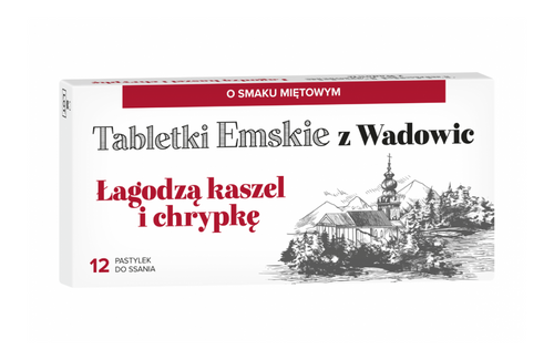 Emskie Tablets from Wadowice with Mint Flavor 12 Tablets Best Before 10.09.26