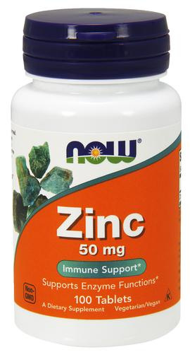 Now Foods Zinc 50mg Wspomaga Organizm 100 Tabletek