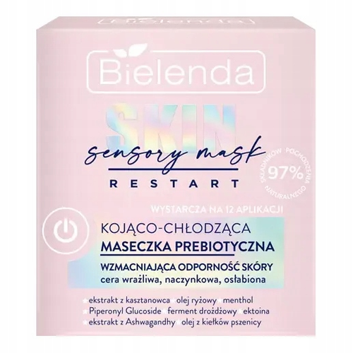 Bielenda Skin Restart Sensory Mask Maseczka Prebiotyczna Kojąco-Chłodząca Wzmacniająca Odporność Skóry 50ml