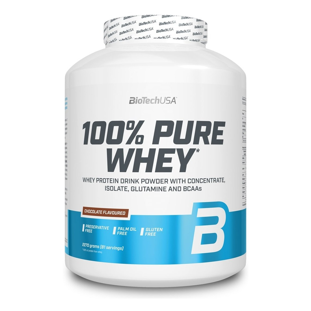 BioTechUSA 100% Pure Whey Orzech Laskowy Na Wzrost i Utrzymanie Masy Mięśniowej 2270g