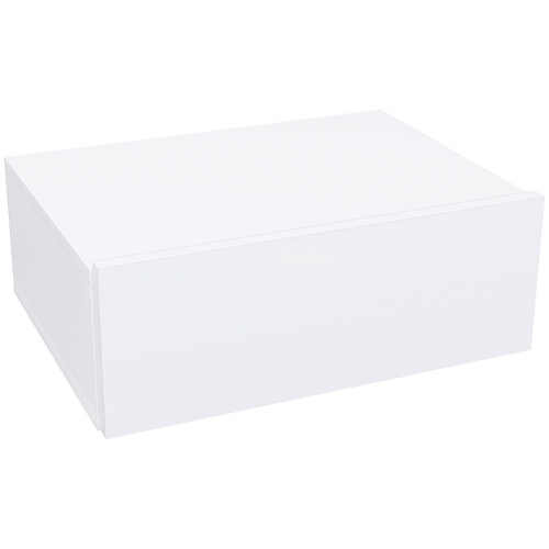 HOMCOM Floating Bedside Table, Wall-Mounted Nightstand with Storage Drawer, Small Side End Table for Bedroom, White