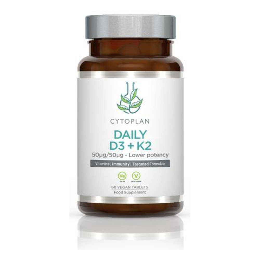 Cytoplan Daily D3 + K2 Tablets 60 vegan tabs
