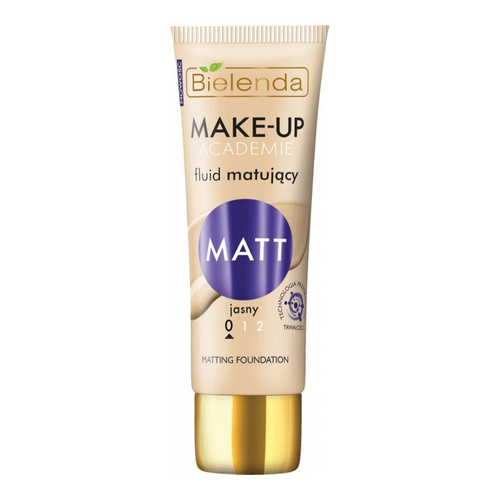 Bielenda Make - Up Academie Matt Fluid Matujący Nr 0 Jasny dla Skóry Mieszanej i Tłustej 30g
