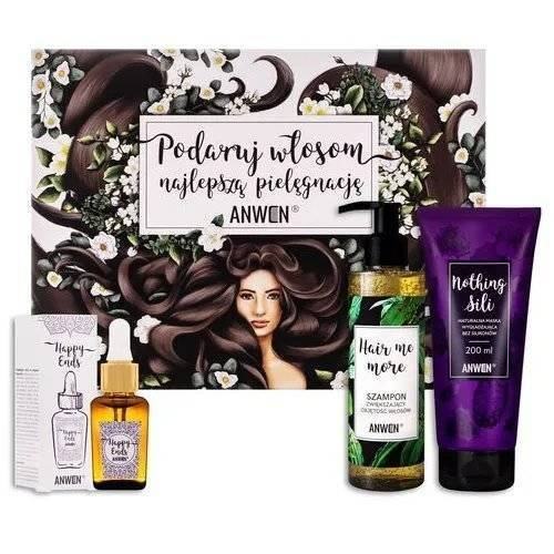 Anwen Gift Set Zestaw Kosmetyków do Pielęgnacji Włosów Szampon Maska Serum na Końcówki 1 Sztuka