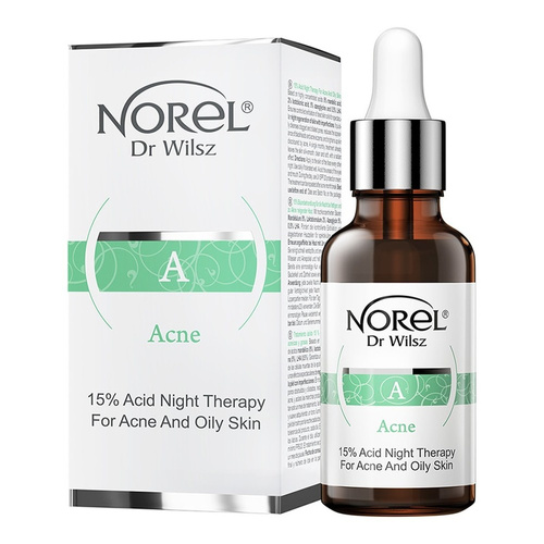Norel Acne 15% Kuracja Kwasowa dla Skóry Tłustej i Trądzikowej na Noc 30ml