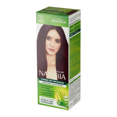 Joanna Naturia Permanent Hair Color Dye Care Shine No. 233 Deep Burgundy 100ml