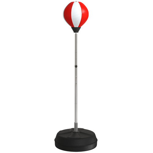 HOMCOM Punching Bag with Stand Boxing Bag Set with Adjustable Height, Red