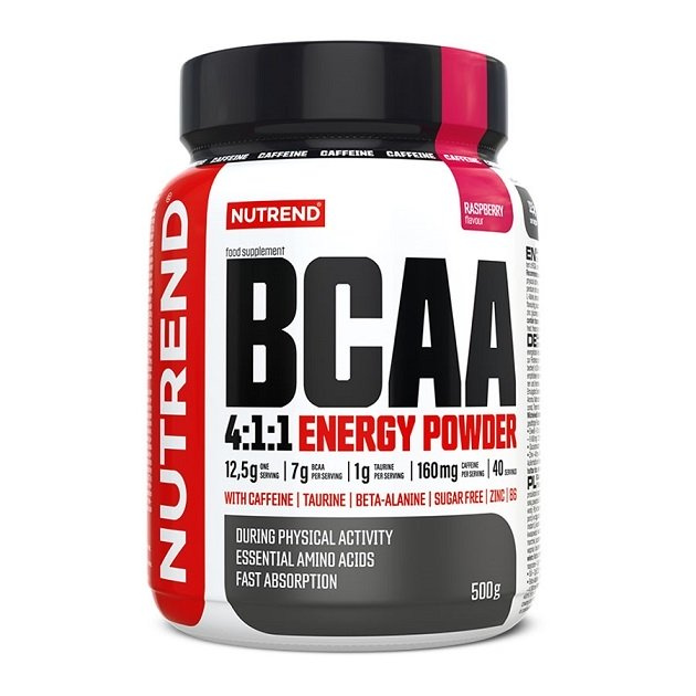 Nutrend BCAA 4:1:1 Energy Powder Raspberry For Energy Support 500g