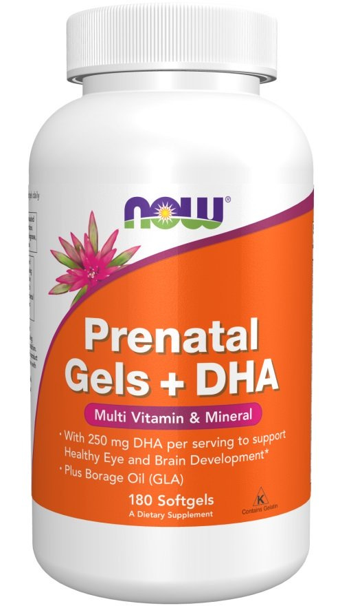 NOW Foods Prenatal Gels z DHA dla Kobiet w Ciąży 180 Kapsułek