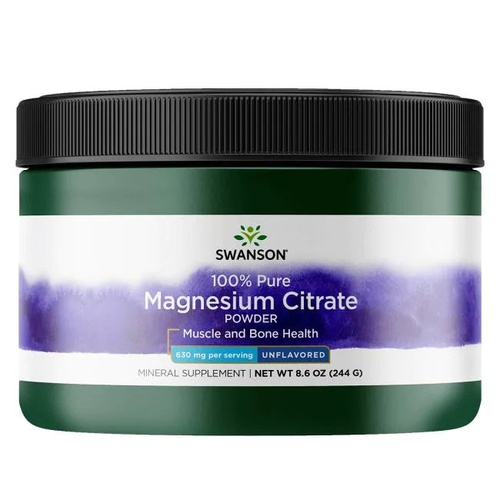 Swanson Magnesium Citrate Powder 630mg 244g