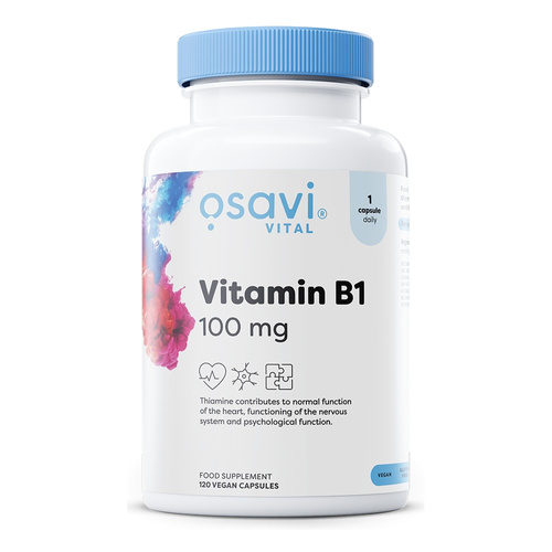 Osavi Witamina B1 100mg na Energię i Układ Nerwowy 120 Kapsułek