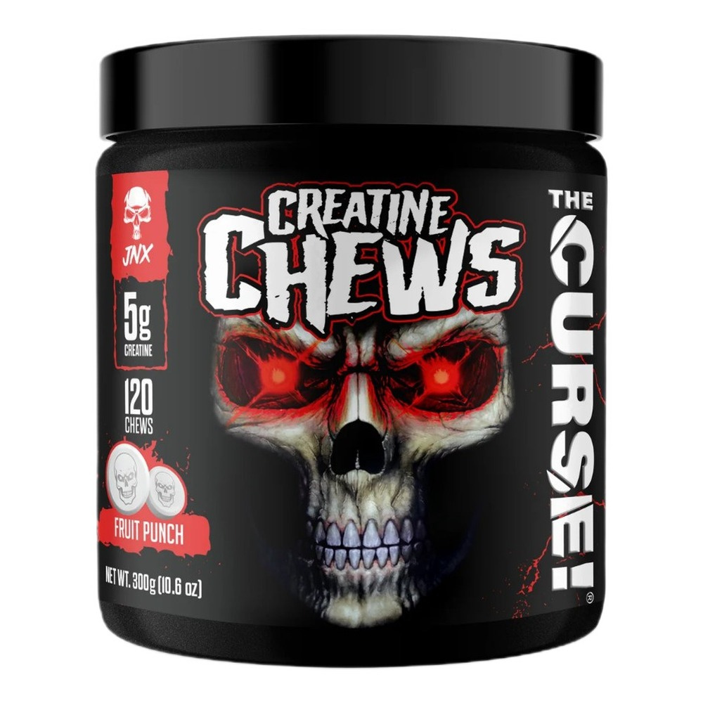 JNX Sports The Curse! Kreatyna do Żucia Punch Owocowy 120 tabletek do żucia