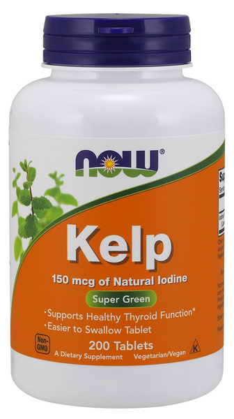 NOW Foods Kelp Seaweed Natural Source of Iodine and Minerals 200 Tablets