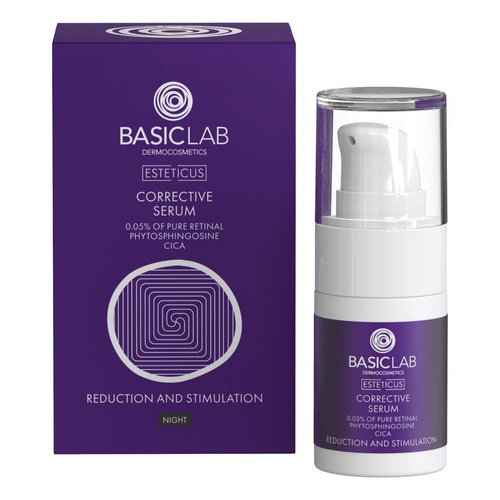BasicLab Esteticus Serum Korygujące z Retinalem 0.05% i Cica 15ml