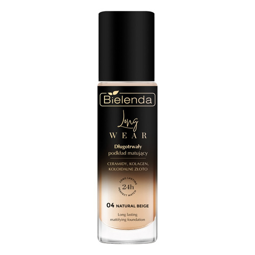 Bielenda Long Wear Long-Lasting Mattifying Foundation 04 Natural Beige 30ml