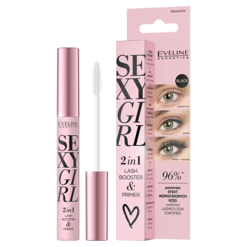 Eveline Sexy Girl 2in1 Lash Booster Primer Wzmacniająca Odżywka i Baza do Rzęs 2w1 10ml