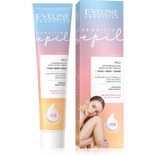 Eveline Sevsitive Epil Łagodny Krem do Kompleksowej Depilacji 125ml