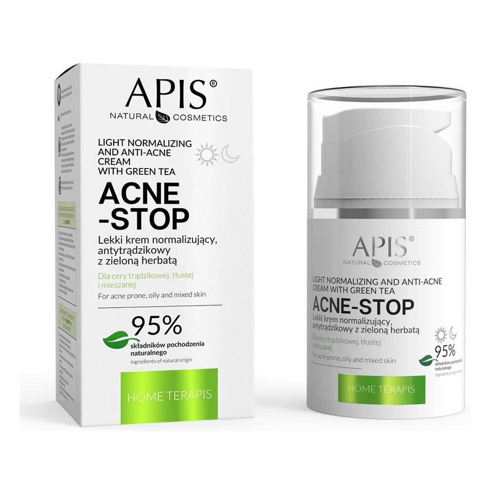 Apis Home Acne Stop Light Normalizing and Anti-Acne Cream with Green Tea 50ml