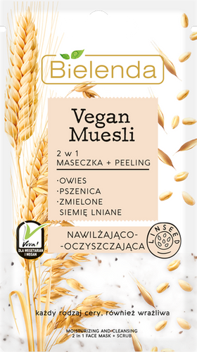 Bielenda Vegan Muesli 2in1 Moisturizing Mask Cleansing Peeling 8g