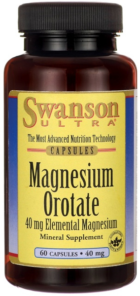 Swanson Magnesium Orotate 40mg 60 Kapsułek