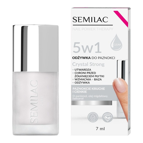 Semilac Nail Power Therapy Odżywka do Paznokci Crystal Strong 7ml