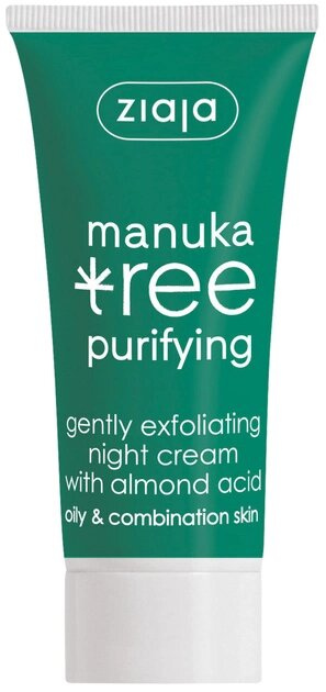 Ziaja Manuka Tree Micro-Exfoliating Cream with Almond Acid Combination and Oily Skin for Night 50ml
