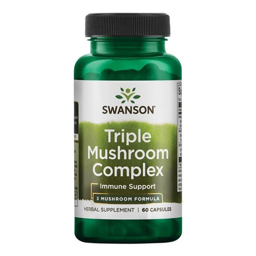 Swanson Triple Mushroom Standardized Complex Supports Immune System 60 Capsules