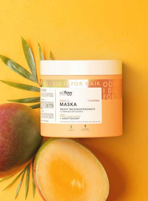 So!Flow Emolientowo - Proteinowa Maska do Włosów Średnioporowatych i z Tendencją do Puszenia 400ml