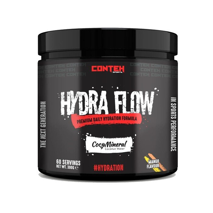 Conteh Sports Hydra Flow Electrolyte Powder for Daily Hydration Mango 300g