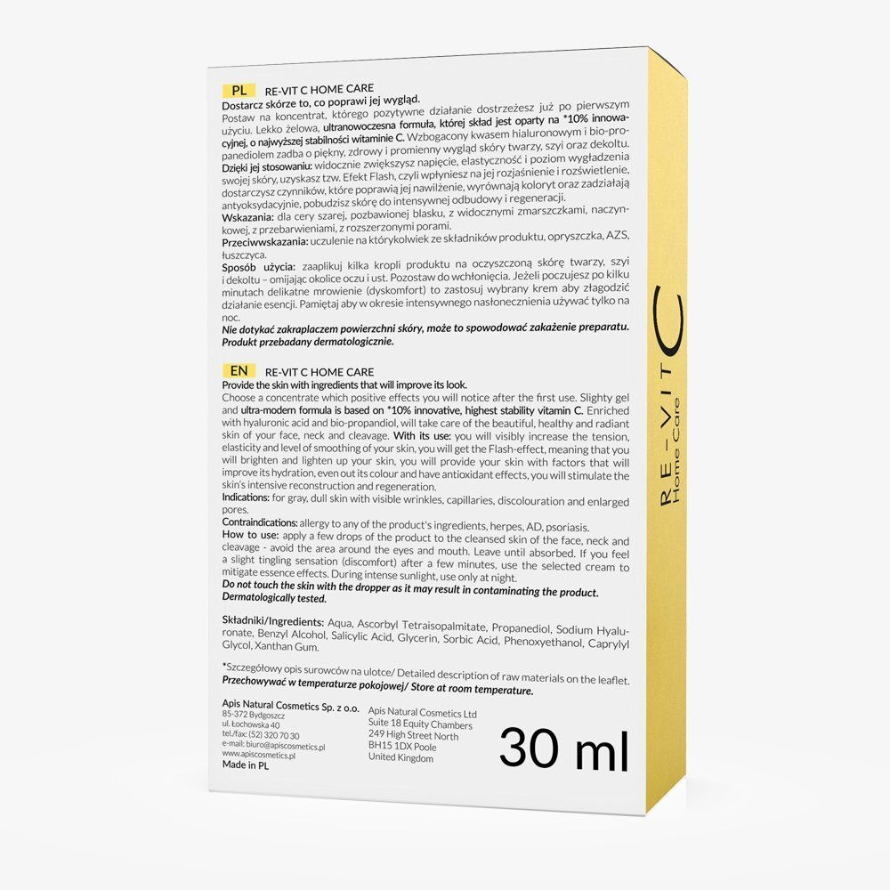 Apis Re-Vit C Home Care Esencja z 10% Witaminą C 30ml