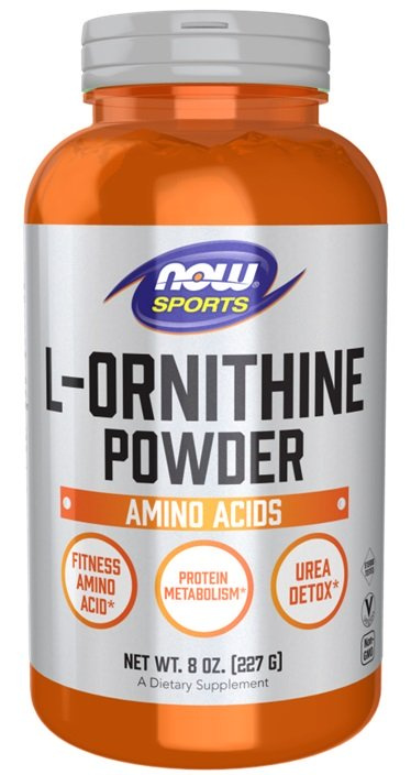 NOW Foods L-Ornithine Powder Wsparcie Detoksykacji i Regeneracji Organizmu 227g