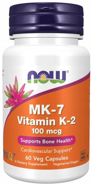 Now Foods MK-7 Vitamin K-2 100mcg Supports Healthy Bones & Circulatory System 60 Capsules