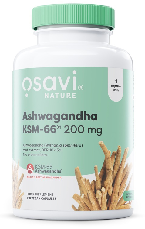 Osavi Ashwagandha KSM-66 200mg for Stress Support and Balance 180 Vegan Caps